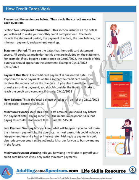 Essential Life Skills Activity for Teens and Adults - How Credit Cards Work