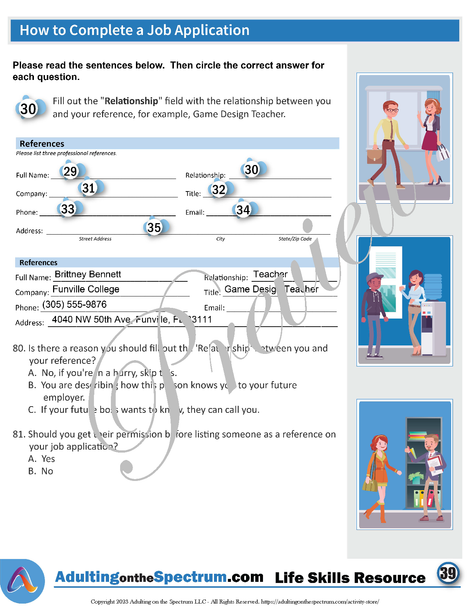 Practical Employment Skills Activity for Teens - How to Fill Out a Job Application