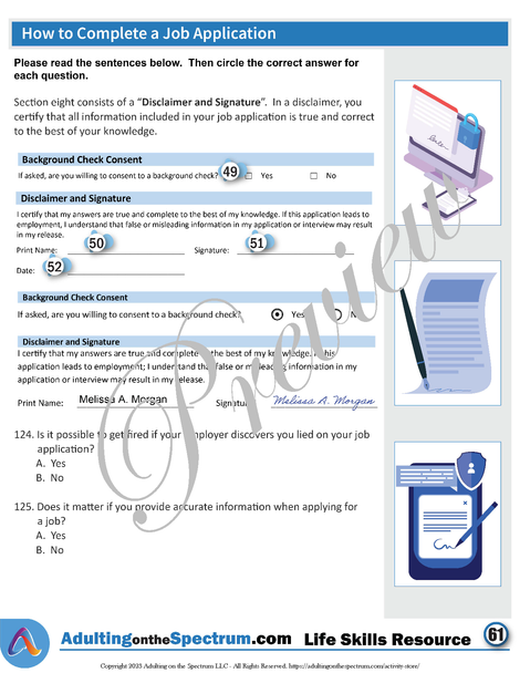 Practical Employment Skills Activity for Teens - How to Fill Out a Job Application