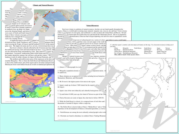 East Asia Physical Geography Reference Sheet and Review