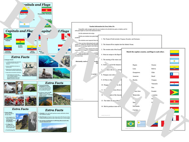 South America Physical Geography PowerPoint and Activities 