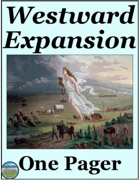 Manifest Destiny One Pager Review Activity