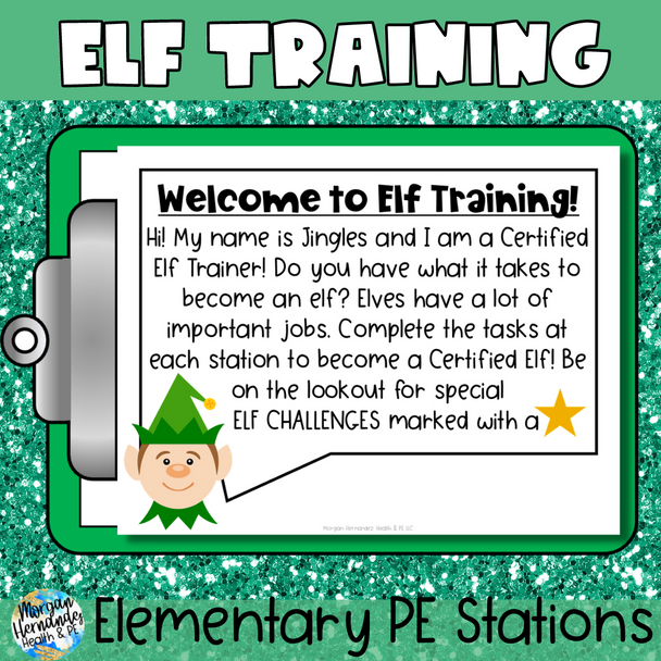 Christmas PE Stations - Elf Training - Elementary PE