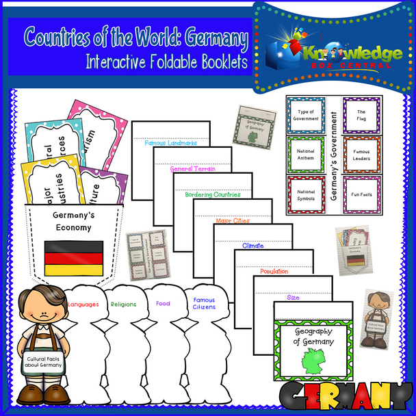 Countries of the World: Germany Interactive Foldable Booklets