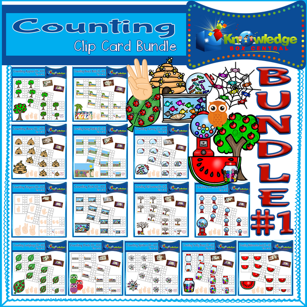 Counting Clip Cards (0-10) BUNDLE #1 
