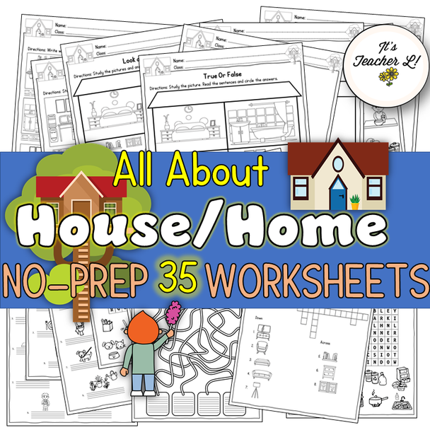 House | Home No-Prep Worksheets