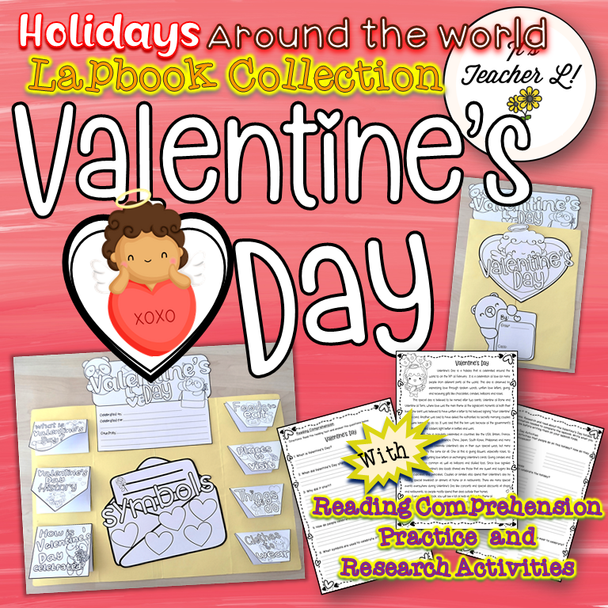 Valentine's Day Lapbook with Reading Comprehension Activities