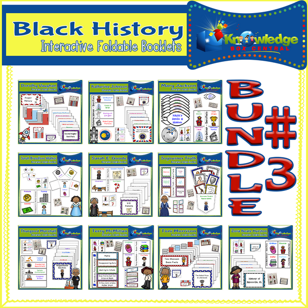 Black History Interactive Foldables Bundle #3 