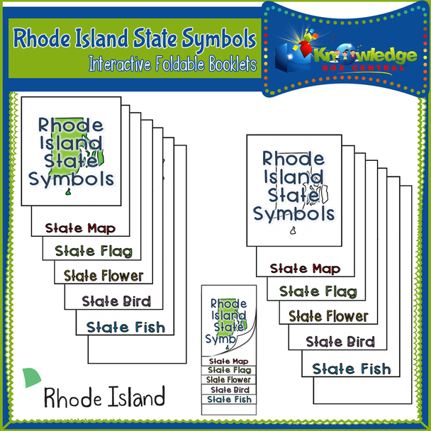 Rhode Island State Symbols Interactive Foldable Booklets 