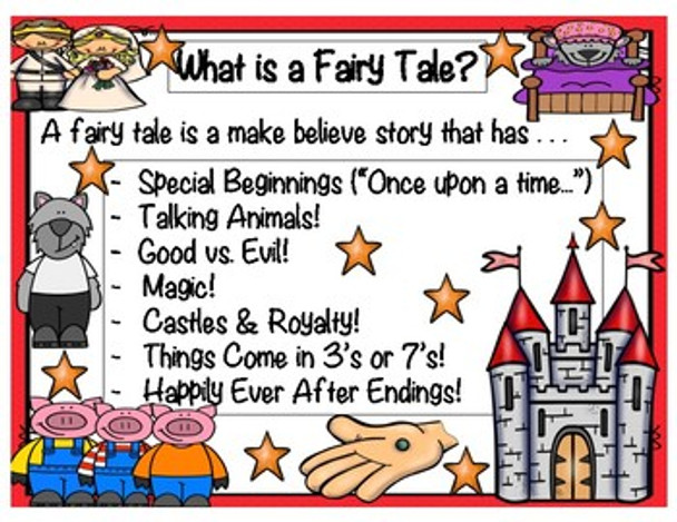 THREE Fairly Fractured Fairy Tales w/ Vocabulary & Comprehension