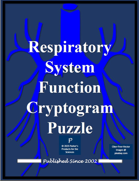 Respiratory System Function Cryptogram Puzzle