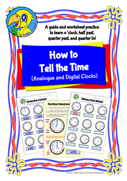 How to Tell the Time - Part 1 (o'clock, half past, quarter to, quarter past)