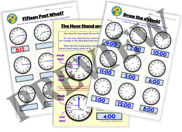 How to Tell the Time - Part 1 (o'clock, half past, quarter to, quarter past)