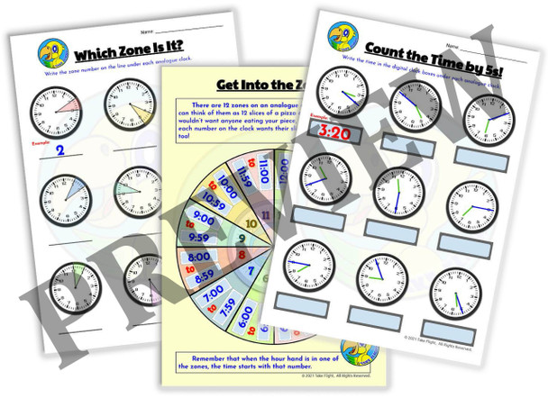 How to Tell the Time - Part 2! (Zones, multiples of 5, and to the minute)