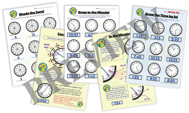 How to Tell the Time - Part 2! (Zones, multiples of 5, and to the minute)