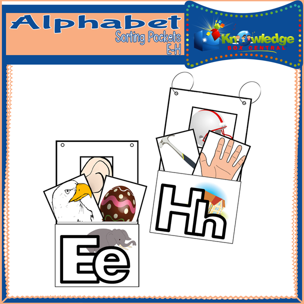 Alphabet Sorting Pockets: E to H 