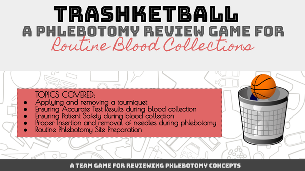 Phlebotomy Trashketball -Routine Blood Collections Game