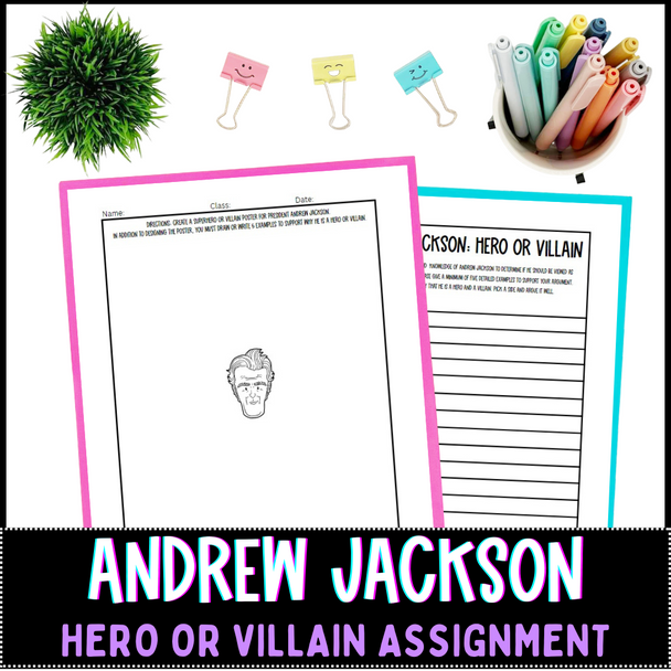 Andrew Jackson Hero or Villain Activity