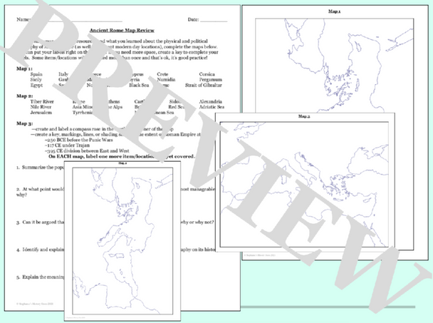 Ancient Rome Map Activity