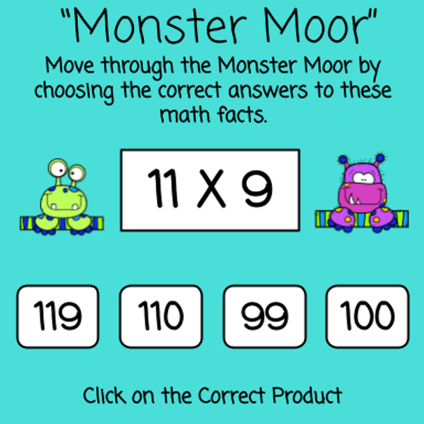 Math Land - Multiplication Facts Game