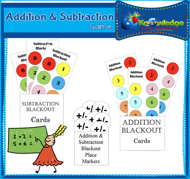 Addition & Subtraction Blackout Game 