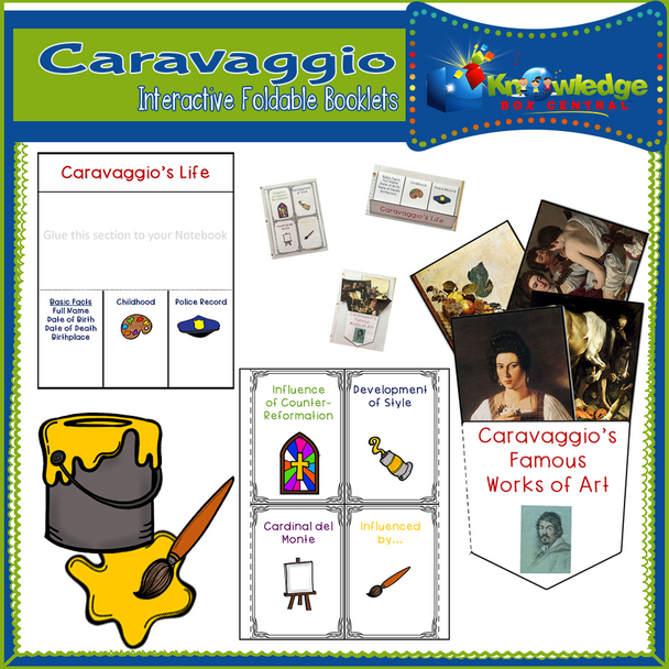 Caravaggio Interactive Foldable Booklets