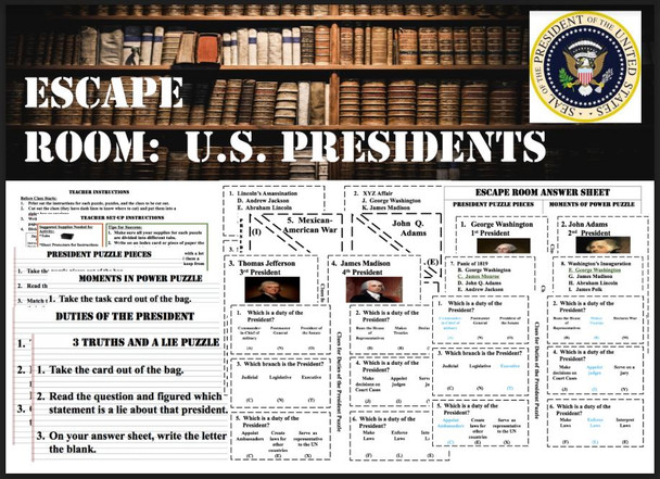 Escape Room-Presidents (Washington - Jackson)