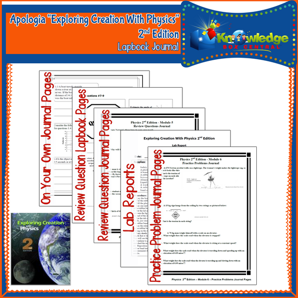 Apologia Exploring Creation With Physics 2nd Edition Lapbook Journal 