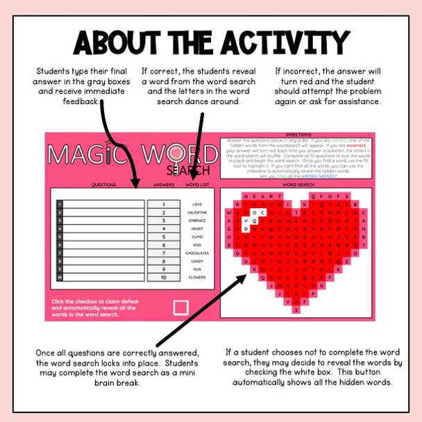 Two-Step Equations - Valentine's Self-Checking Digital Activity