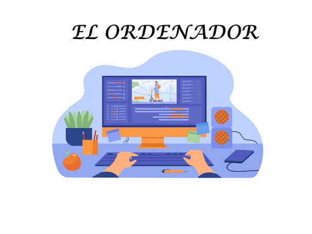 Learning vocabulary for computer in Spanish.