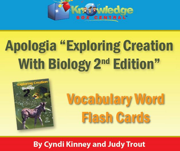 Apologia Exploring Creation With Biology Vocabulary Word Flash Cards (2nd Edition) 