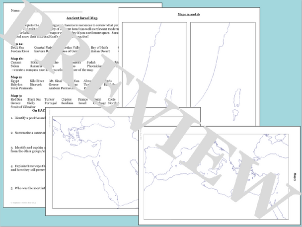 Ancient Israel Map Activity