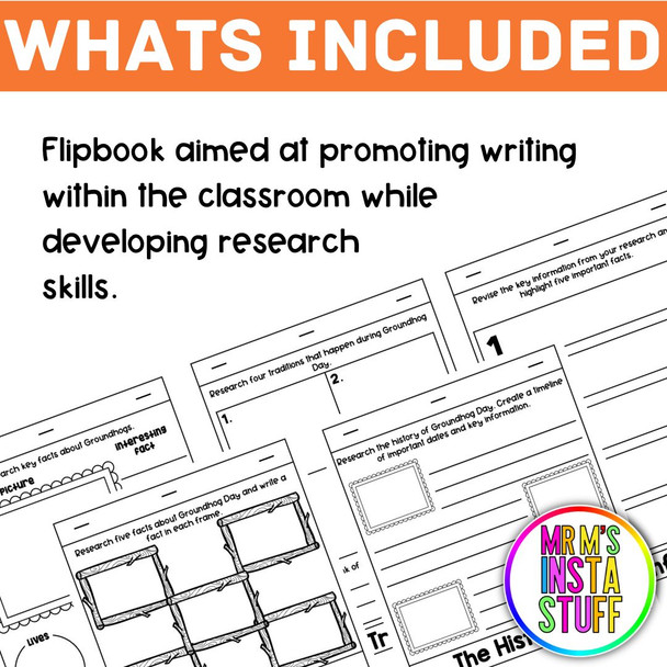 Groundhog Day Flip book and Printable Research Activities
