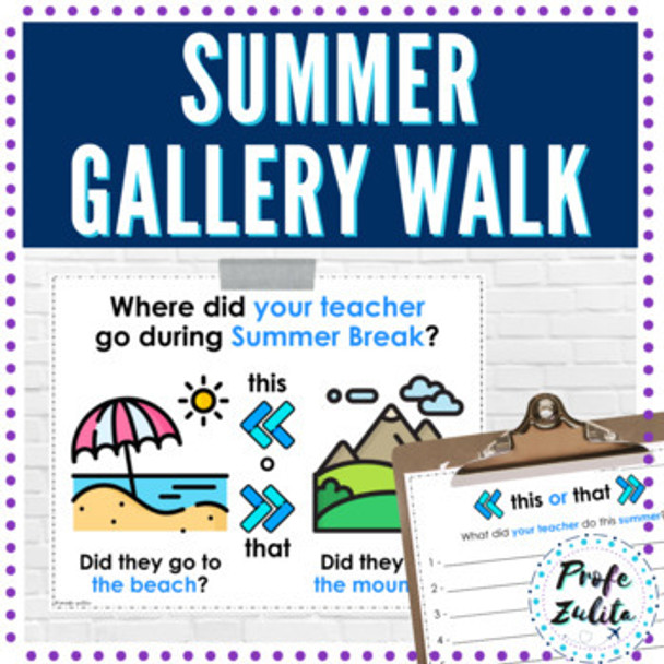 Back to School Summer Activity | Would You Rather | Gallery Walk
