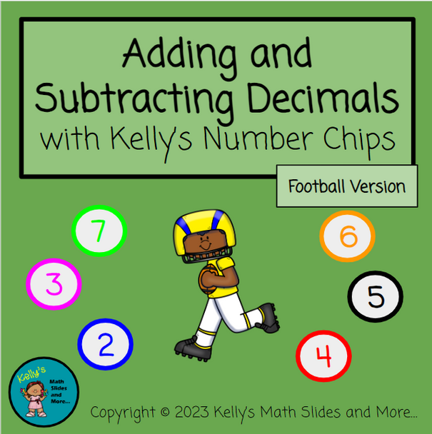 Super Bowl/Football Decimals - Adding and Subtracting with Number Chips