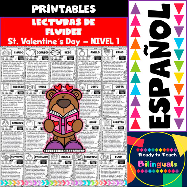 Reading Fluency Passages in Spanish - St. Valentine´s Day - San Valentín