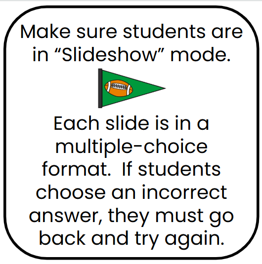 Super Bowl/Football Fractions/Decimals/Percentages Slide Game - Google Slides & Power Point