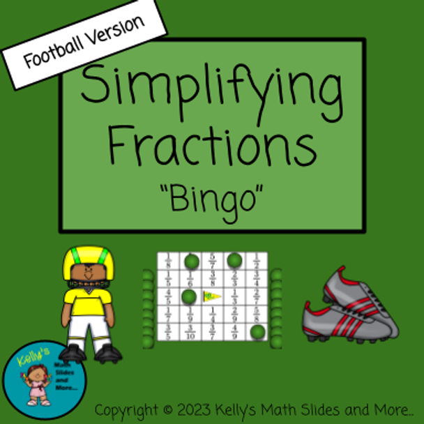 Super Bowl/Football Fractions Bingo