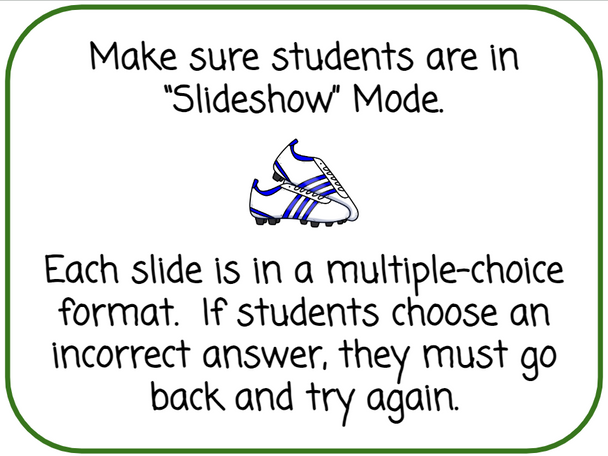 Super Bowl/Football Integer Slide Game Super Bowl/Football Integer Slide Game