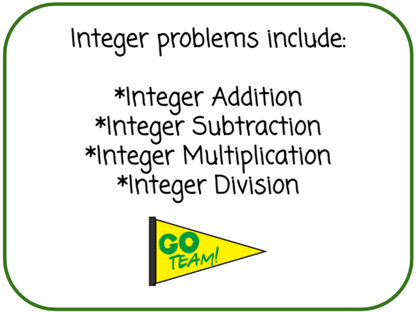 Super Bowl/Football Integer Slide Game Super Bowl/Football Integer Slide Game