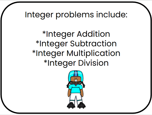 Super Bowl/Football Integer Slide Game - Google Slides & Power Point