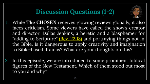 Bible Study Guide BUNDLE: Movie & Discussion - The Chosen: Season 1 | Eps. 5-8