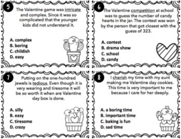 Valentine's Reading Comprehension