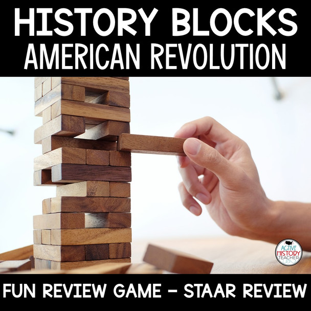 American Revolution Review Game History Blocks Great for STAAR Review!