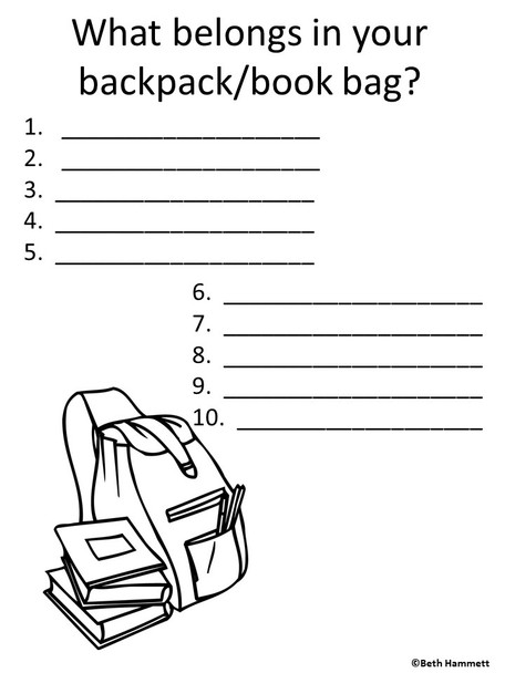 Back to School Writing Activities and Coloring Packet
