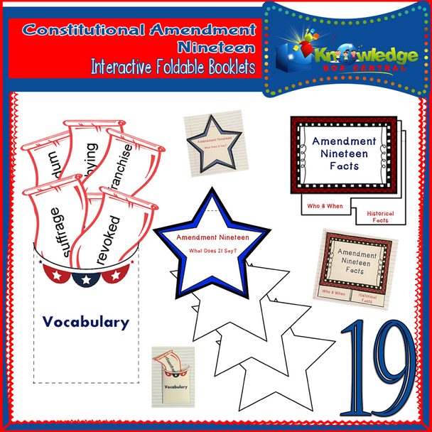 Constitutional Amendment Nineteen Interactive Foldable Booklets 