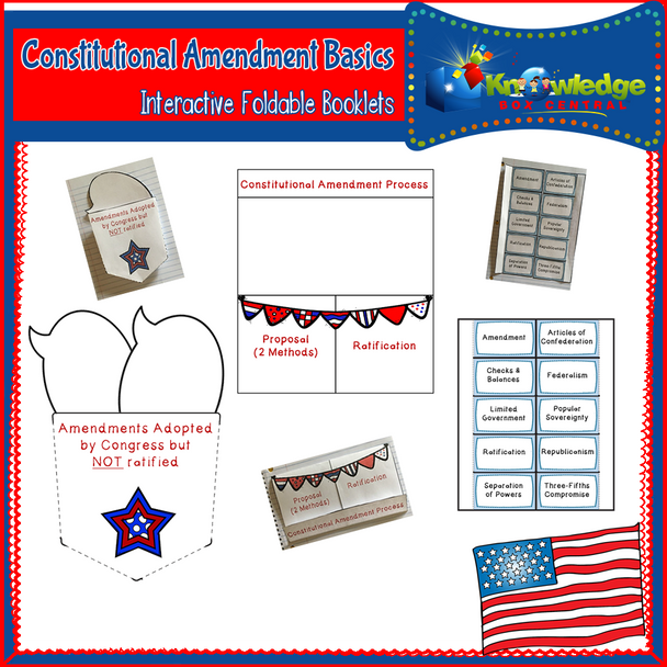 Constitutional Amendments Basics Interactive Foldable Booklets 
