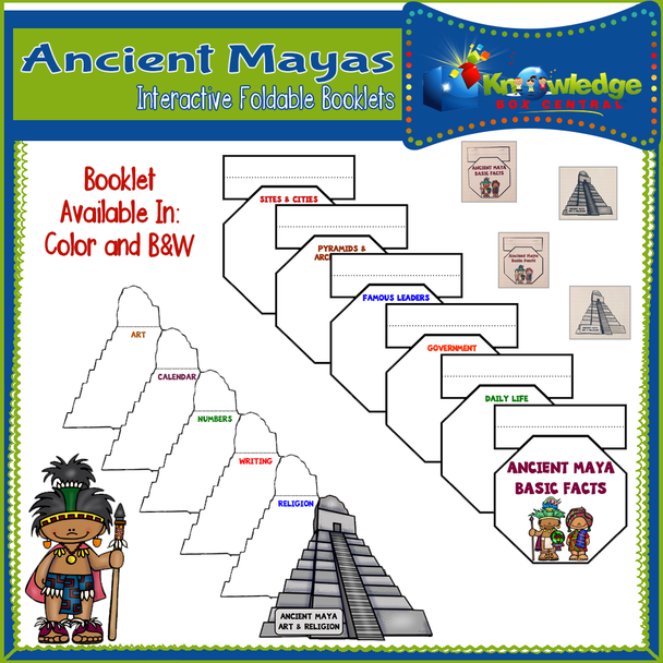 Ancient Maya Interactive Foldable Booklets 