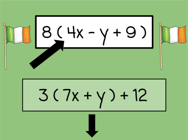 St. Patrick's Day Advanced Equivalent Expressions Race