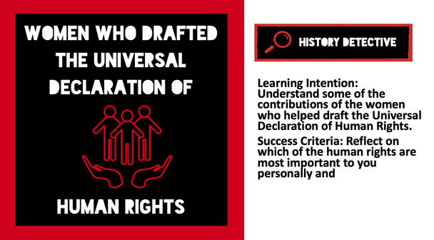 Women who drafted the Universal Declaration of Human Rights Podcast Resources